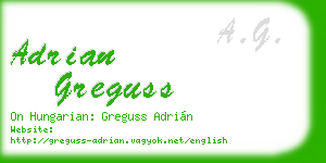 adrian greguss business card