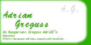 adrian greguss business card